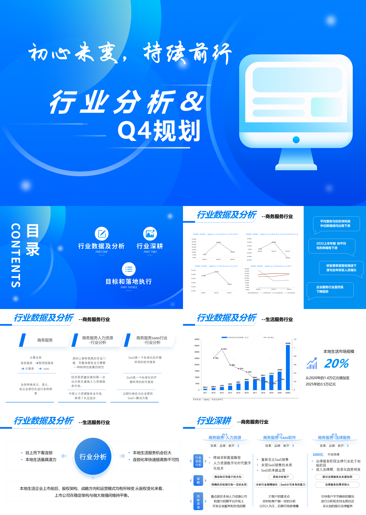 标准静态蓝色企业工作汇报行业分析