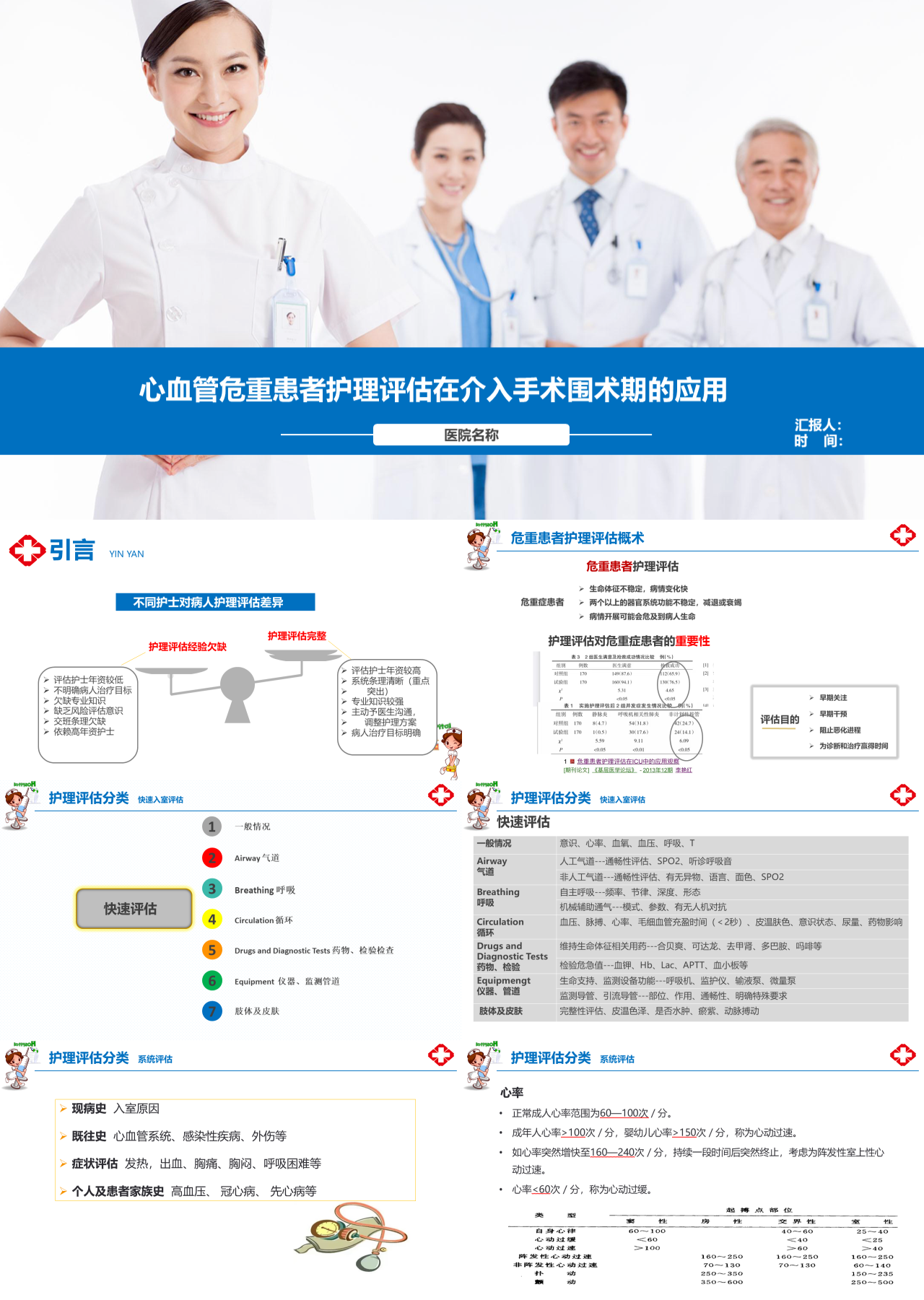 标准动态蓝色医生工作总结心血管危重患者护理评估在介入手术围术期的应用