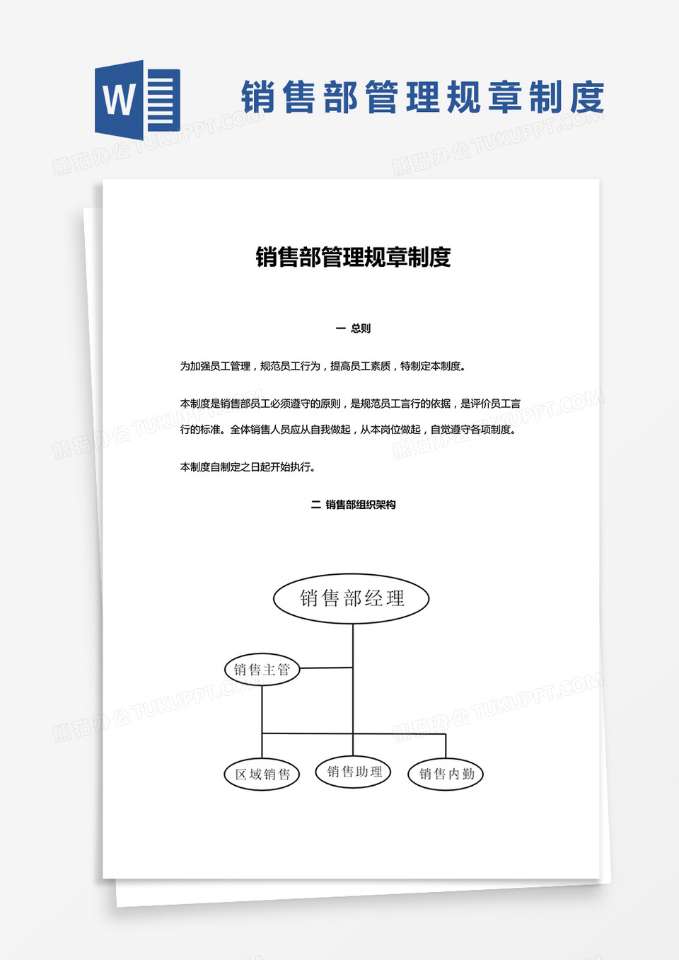 公司完整版销售部管理规章制度Word模板