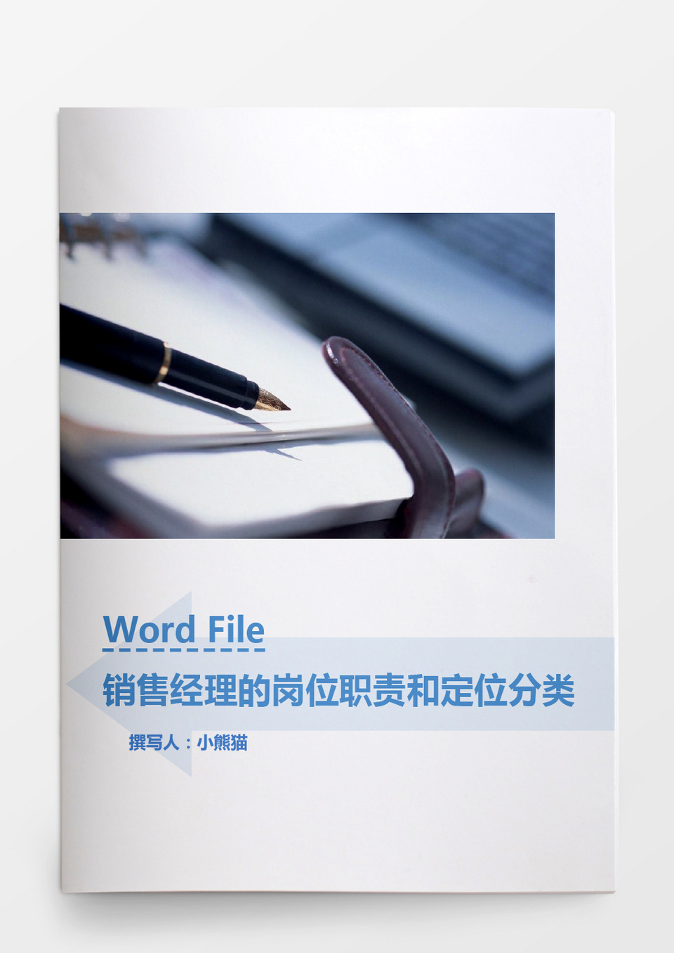 销售经理的岗位职责和定位分类Word文档