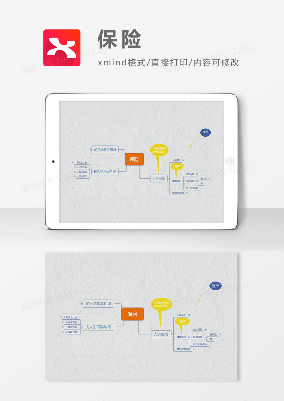 思维导图保险XMind模板