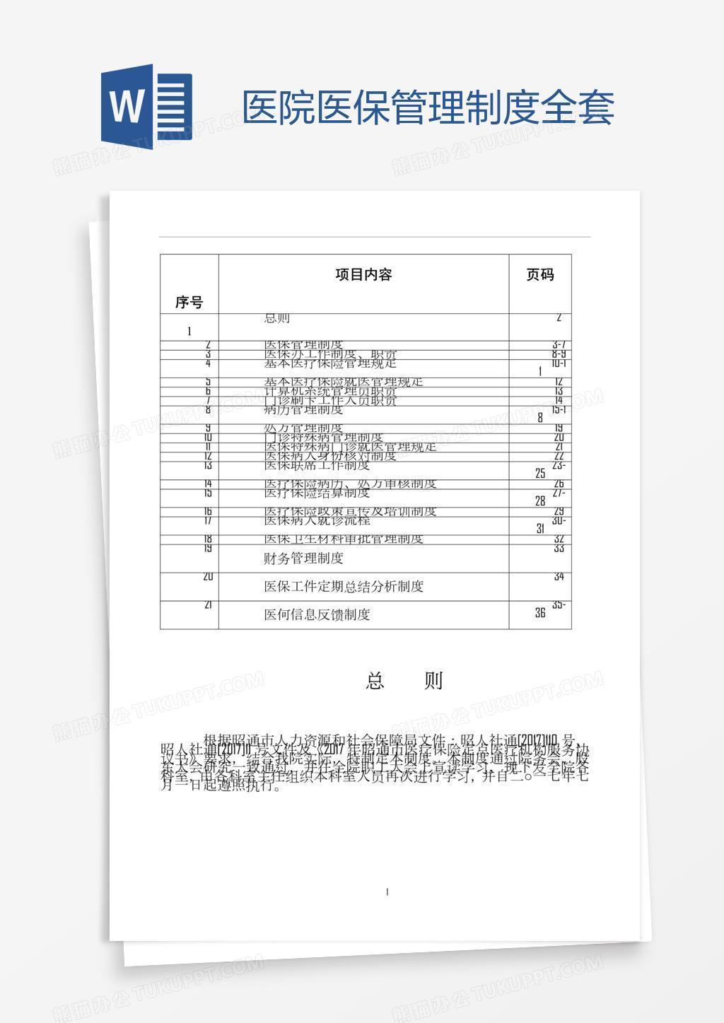 医院医保管理制度全套