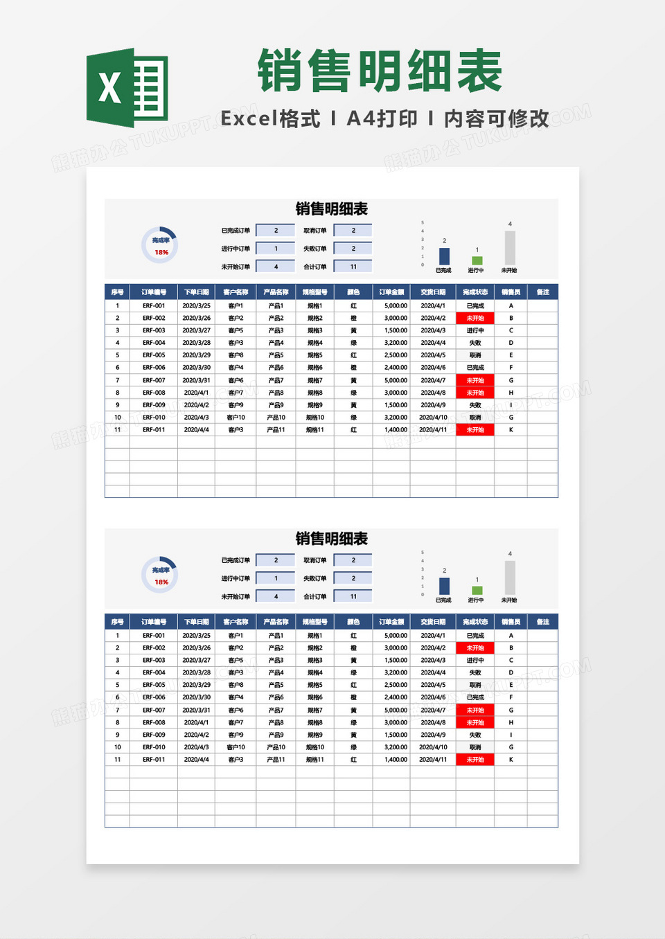 销售明细统计表