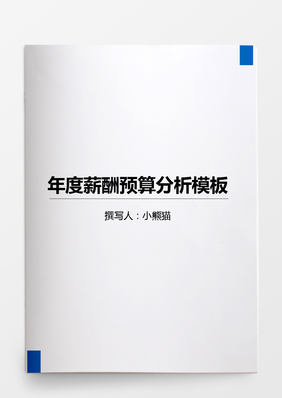 年度薪酬预算分析模板word文档