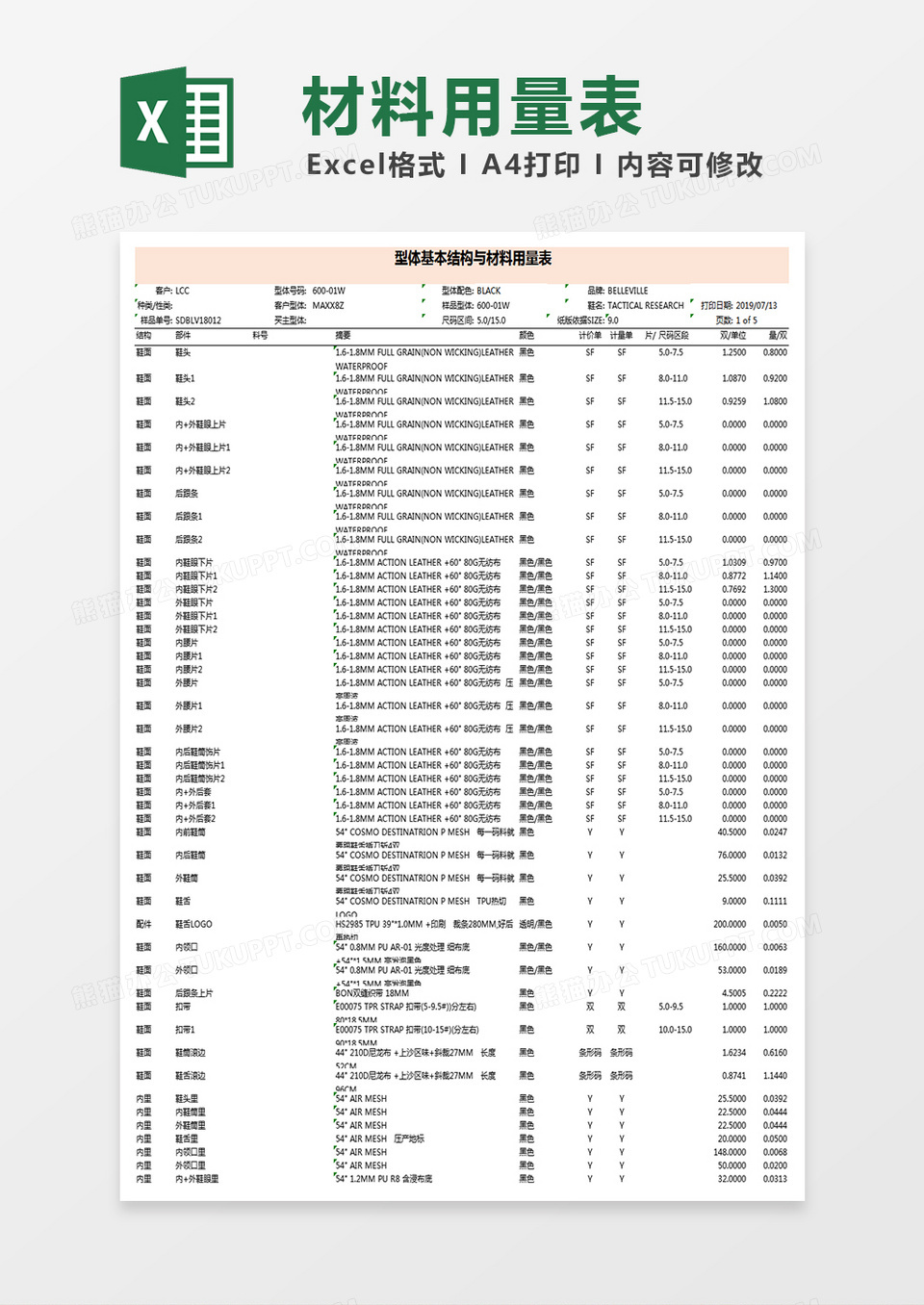 物料清单BOM(量产用料表)