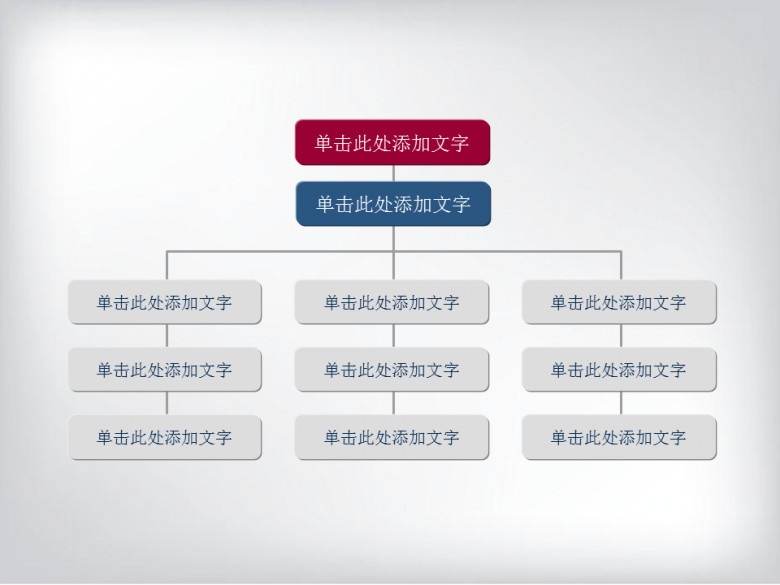 简洁大气实用PPT组织结构图