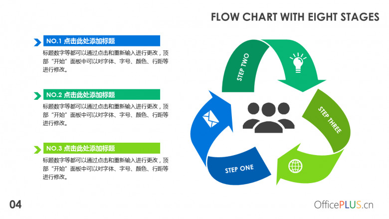 箭头循环关系PowerPoint模板