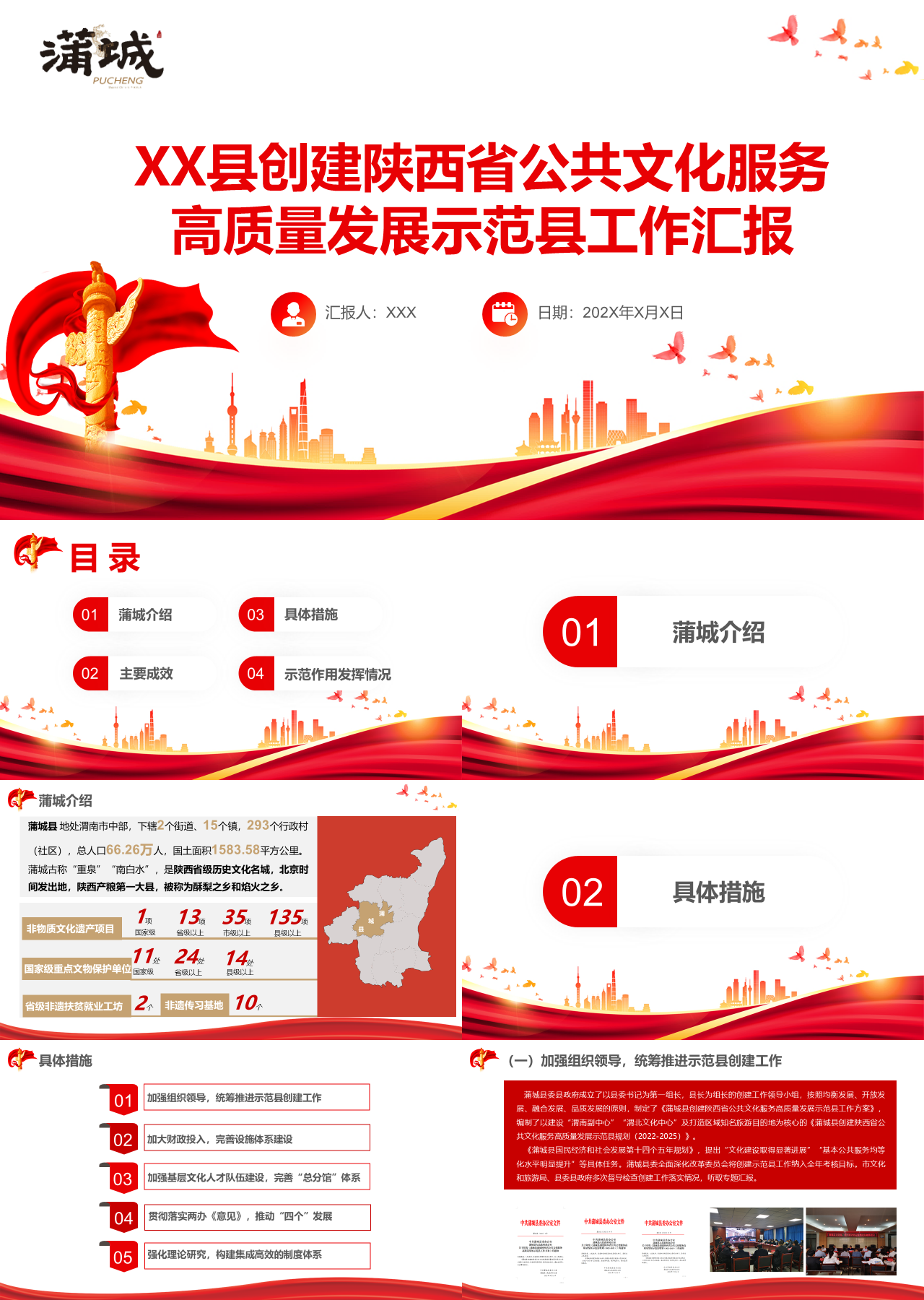 标准动态红色政府工作汇报高质量发展示范县工作汇报