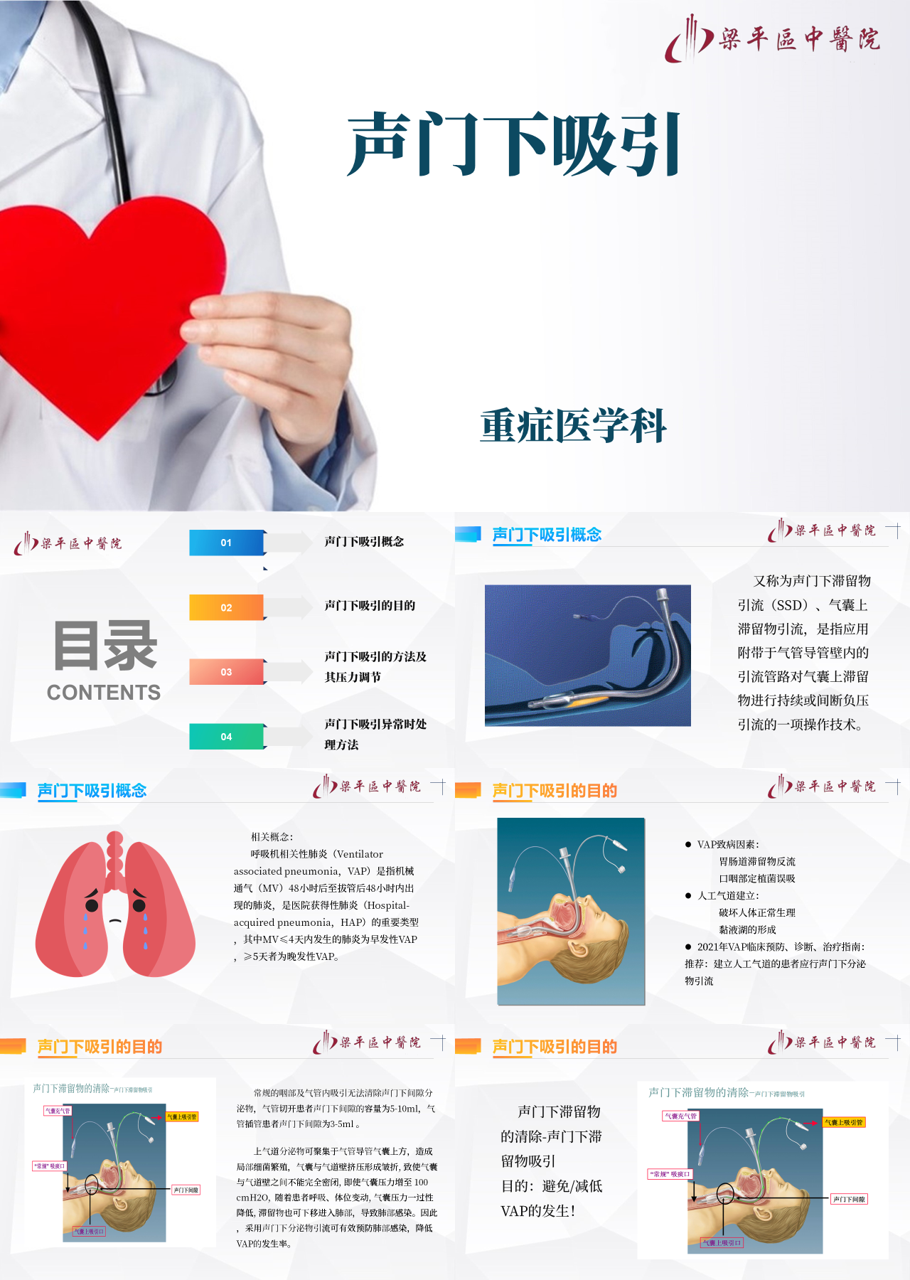 简单静态灰色医学汇报声门下吸引