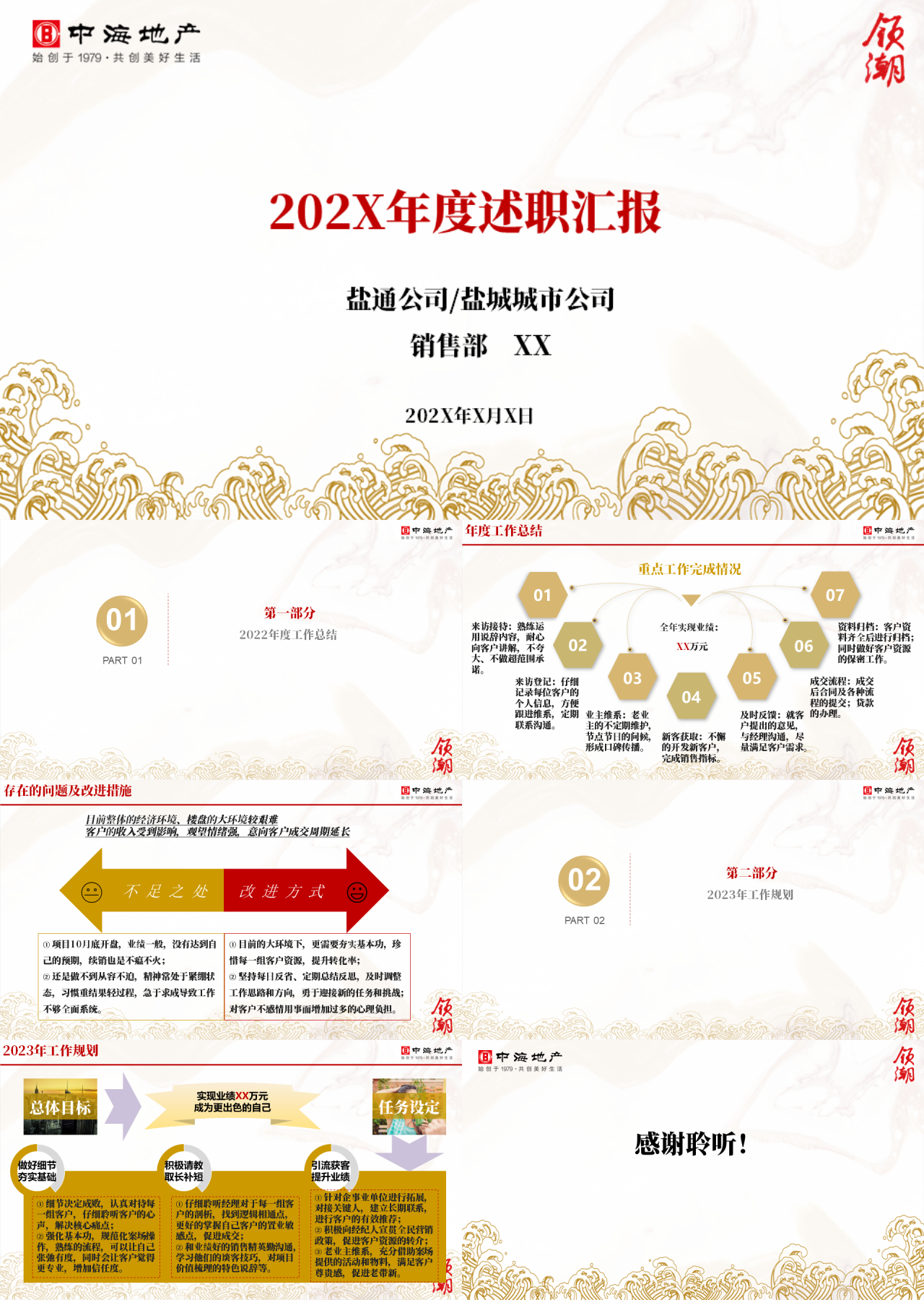 标准动态红色202X年中海观山樾述职报告