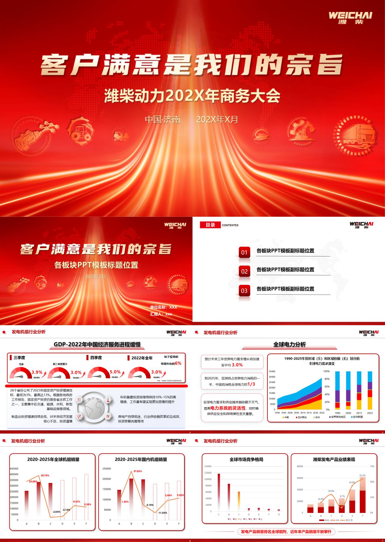 标准静态红色潍柴动力202X年商务大会