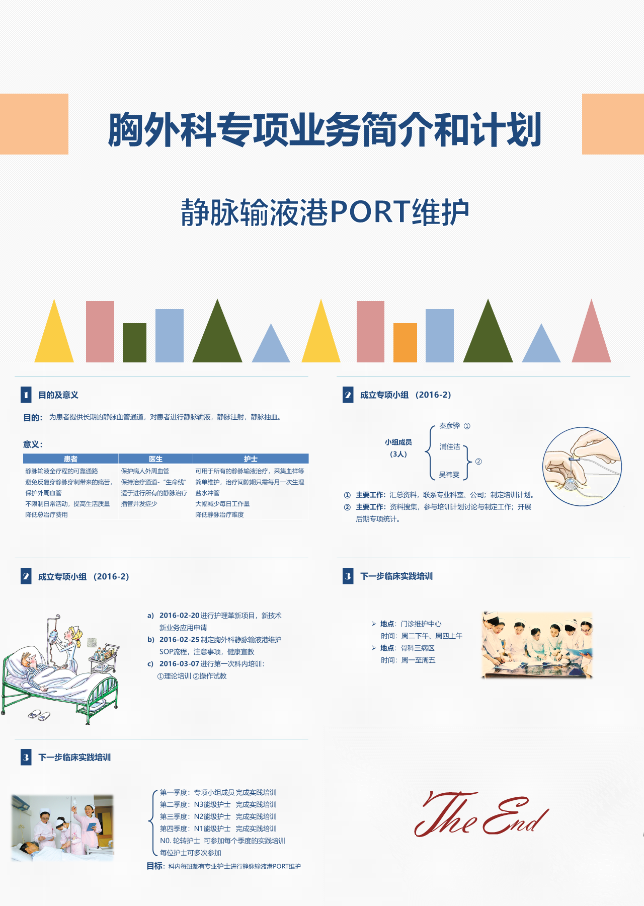 简单静态灰色胸外科专项科内简介和计划