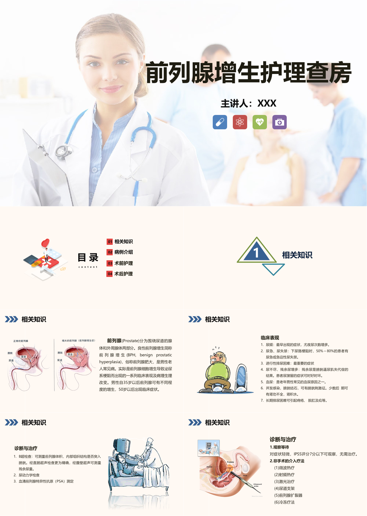 简单动态灰色前列腺增生护理查房知识