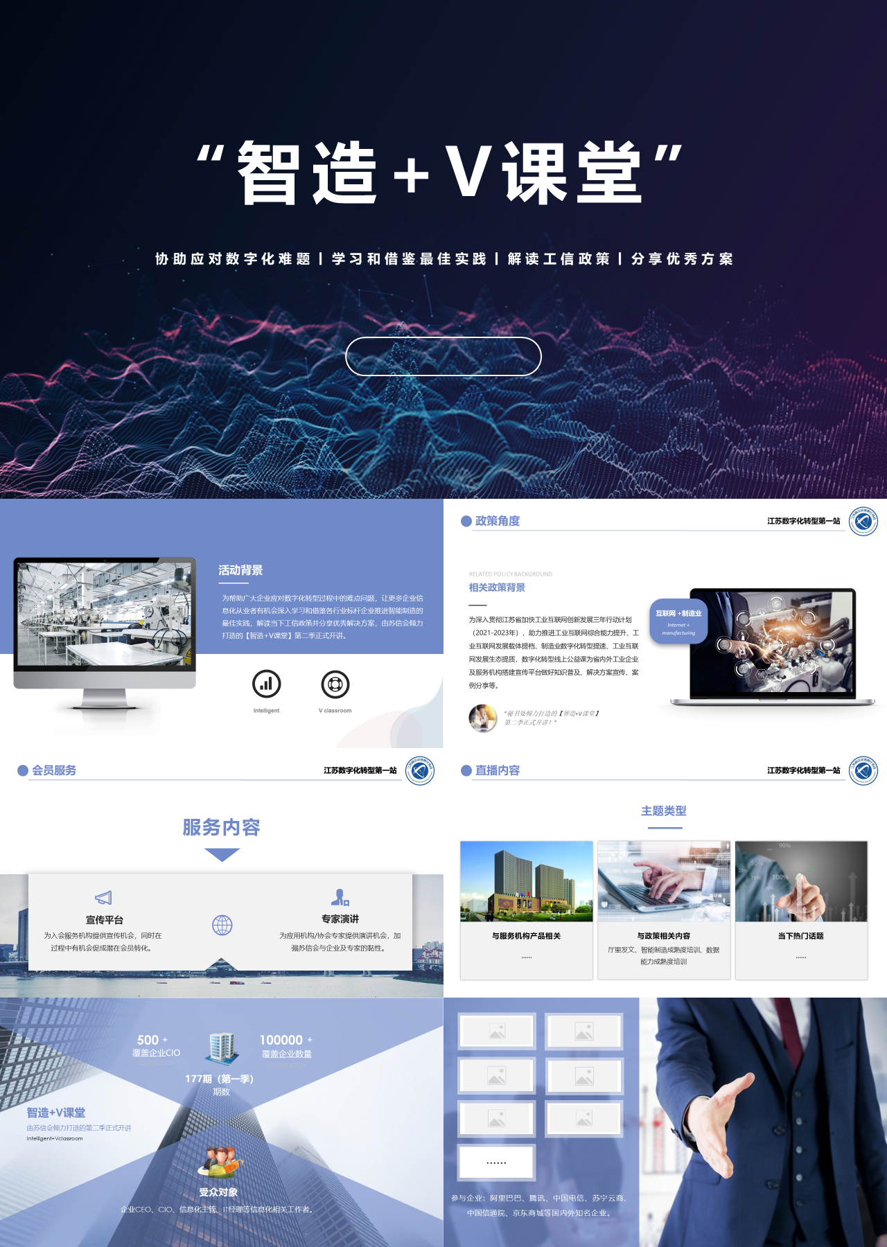 精美静态科技商务智造+V课堂