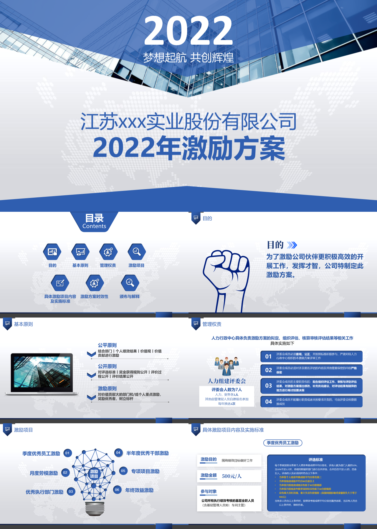 标准动态蓝色企业培训激励方案