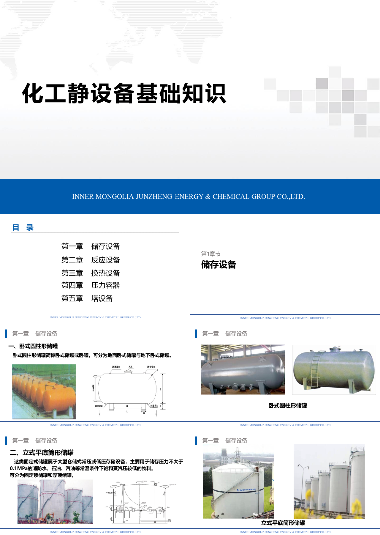 简单静态蓝色主题教育化工静设备基础知识