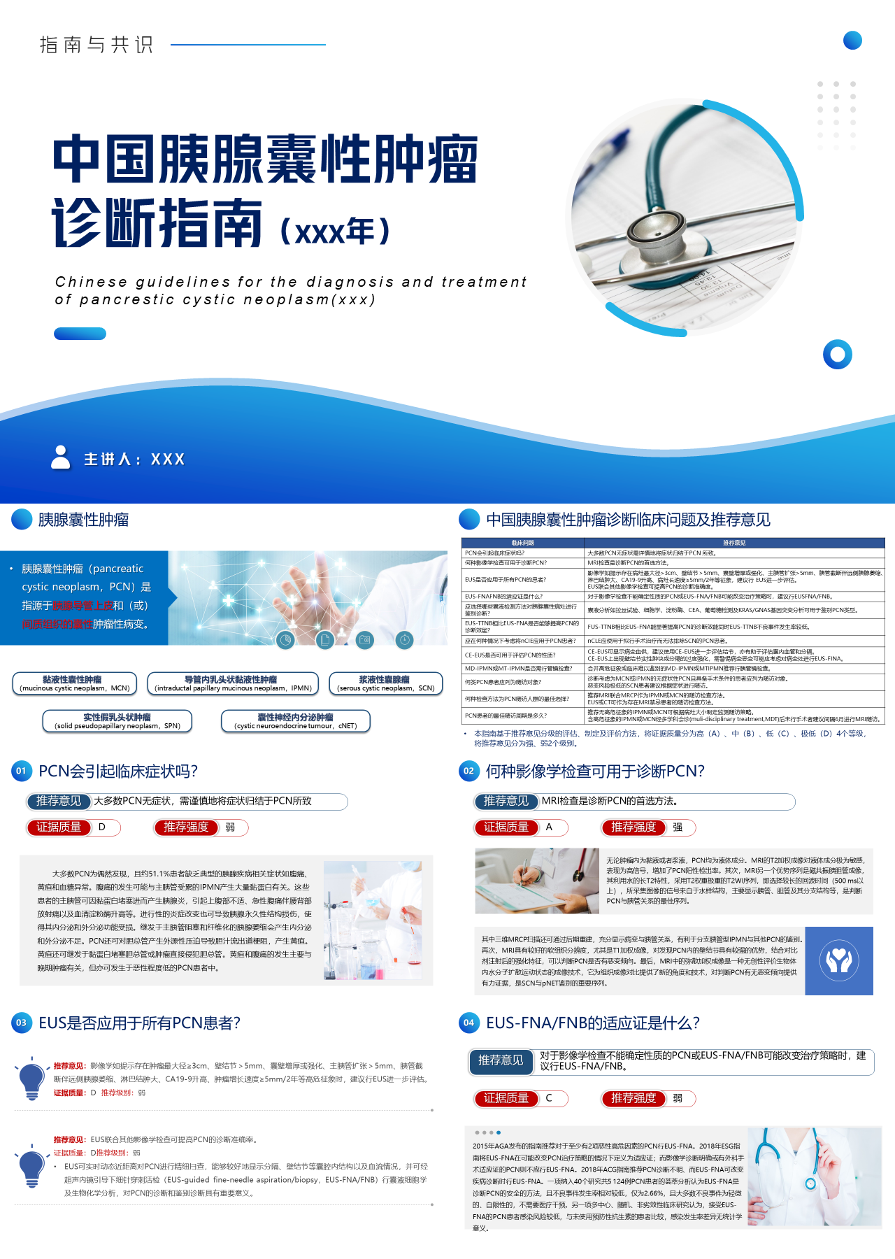 标准静态蓝色企业培训中国胰腺囊性肿瘤诊断指南