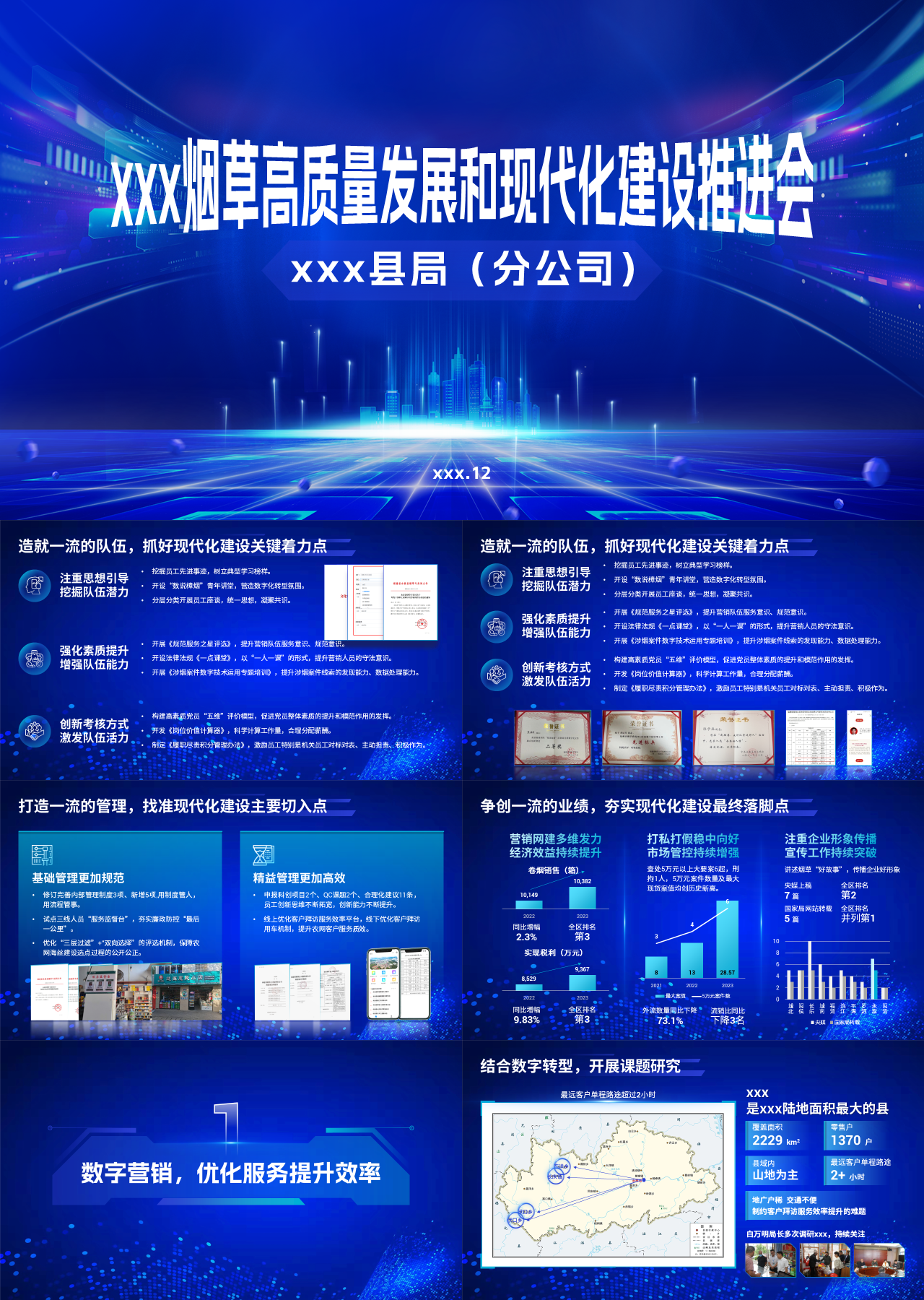 高端动态科技风工作汇报现代化建设推进会