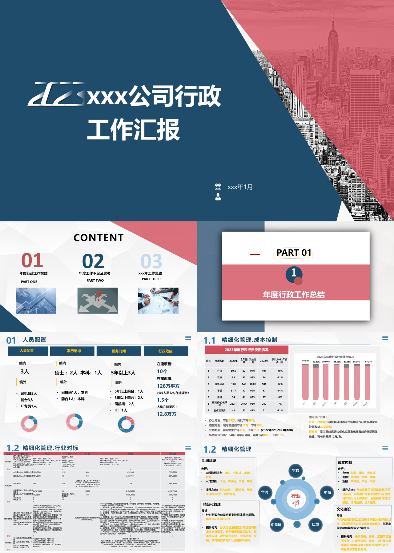 标准静态简约工作汇报公司行政