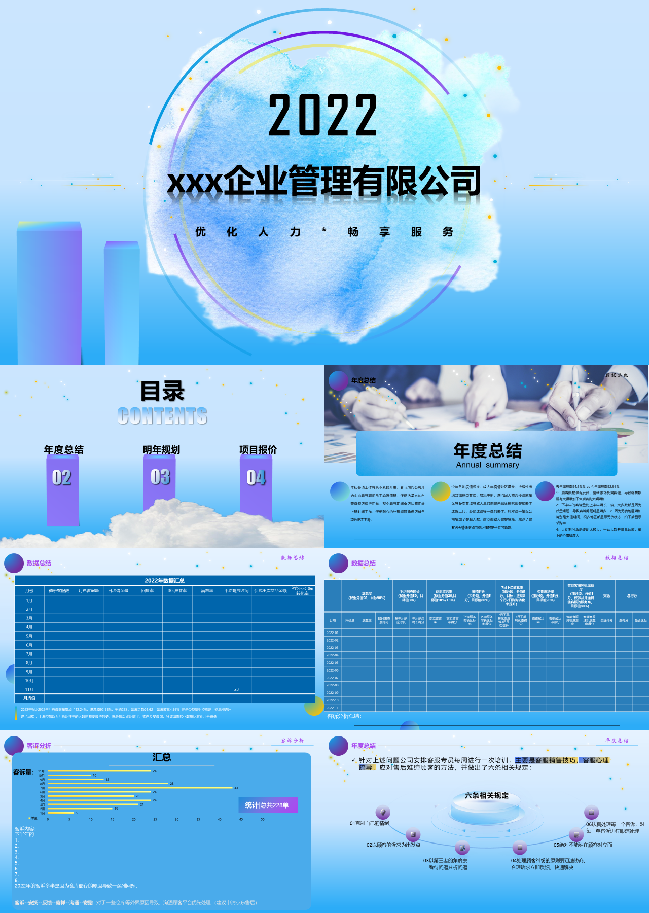 标准动态简约工作汇报企业管理