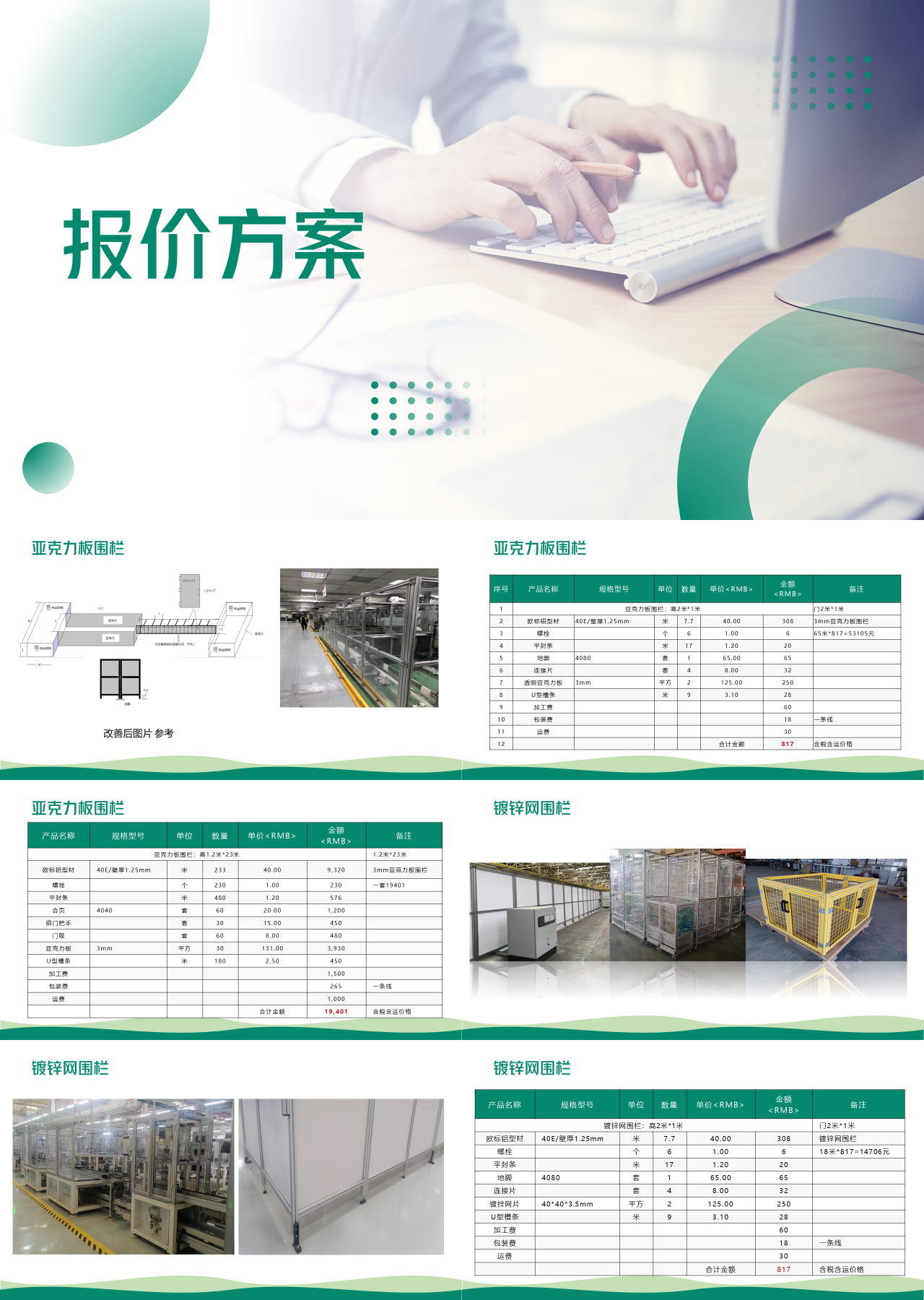 标准静态工作汇报报价方案