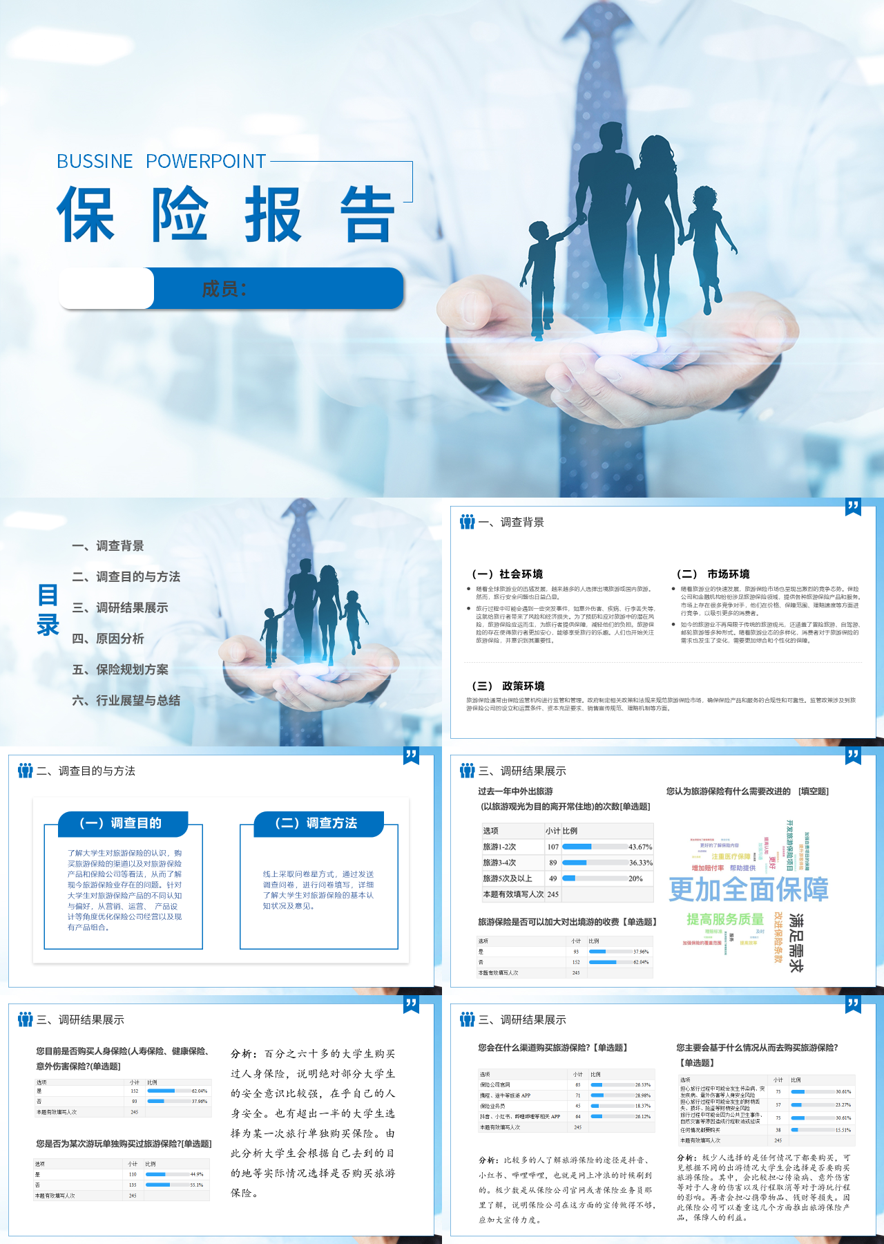 简单静态简约保险报告