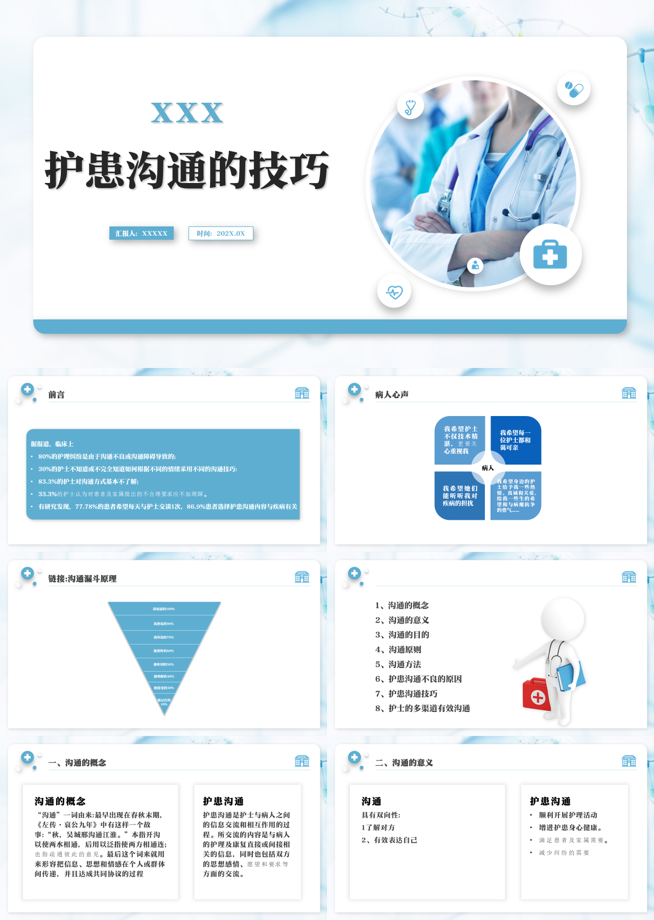 标准静态简约主题教育护患沟通的技巧