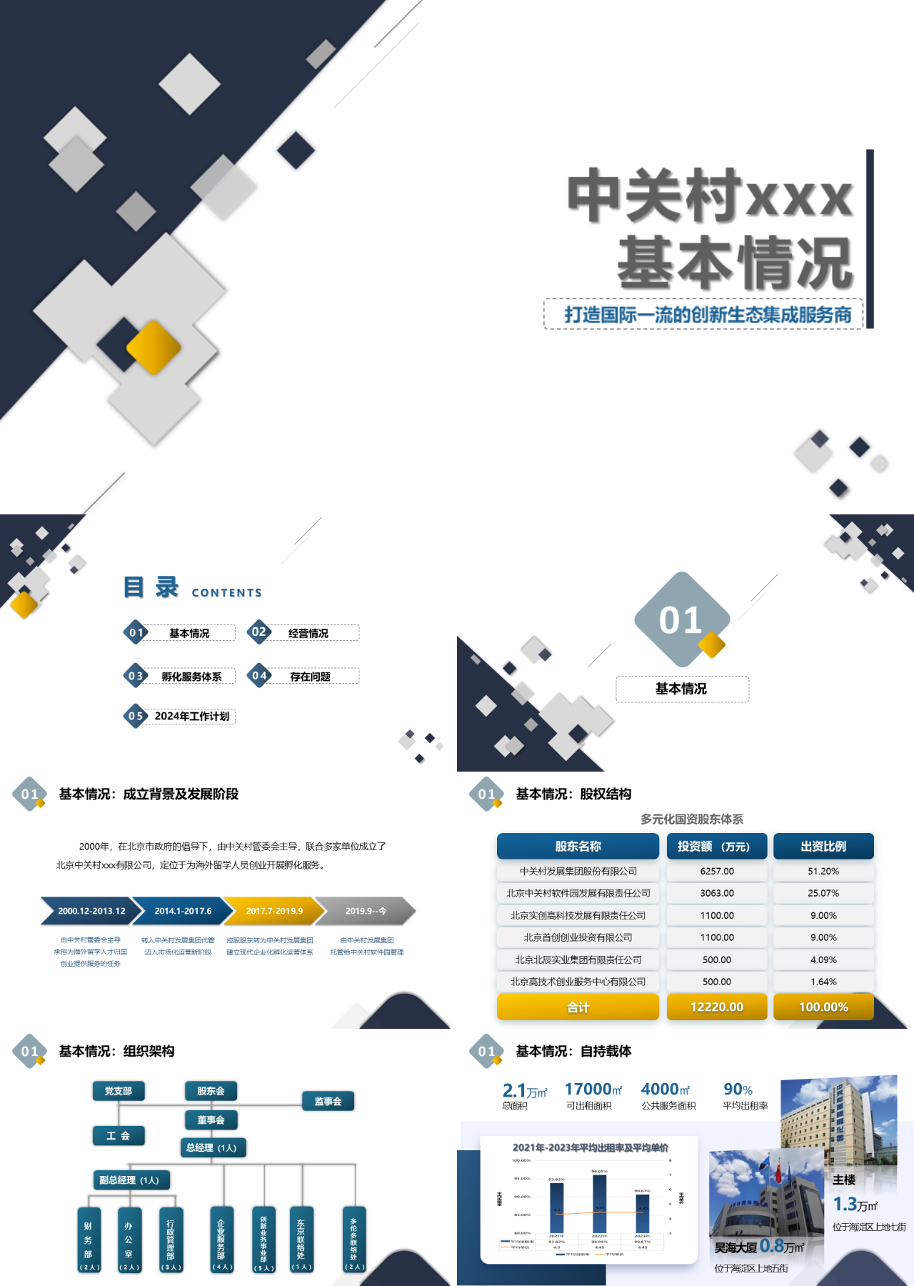 标准静态蓝色工作汇报打造国际一流的创新生态集成服务商