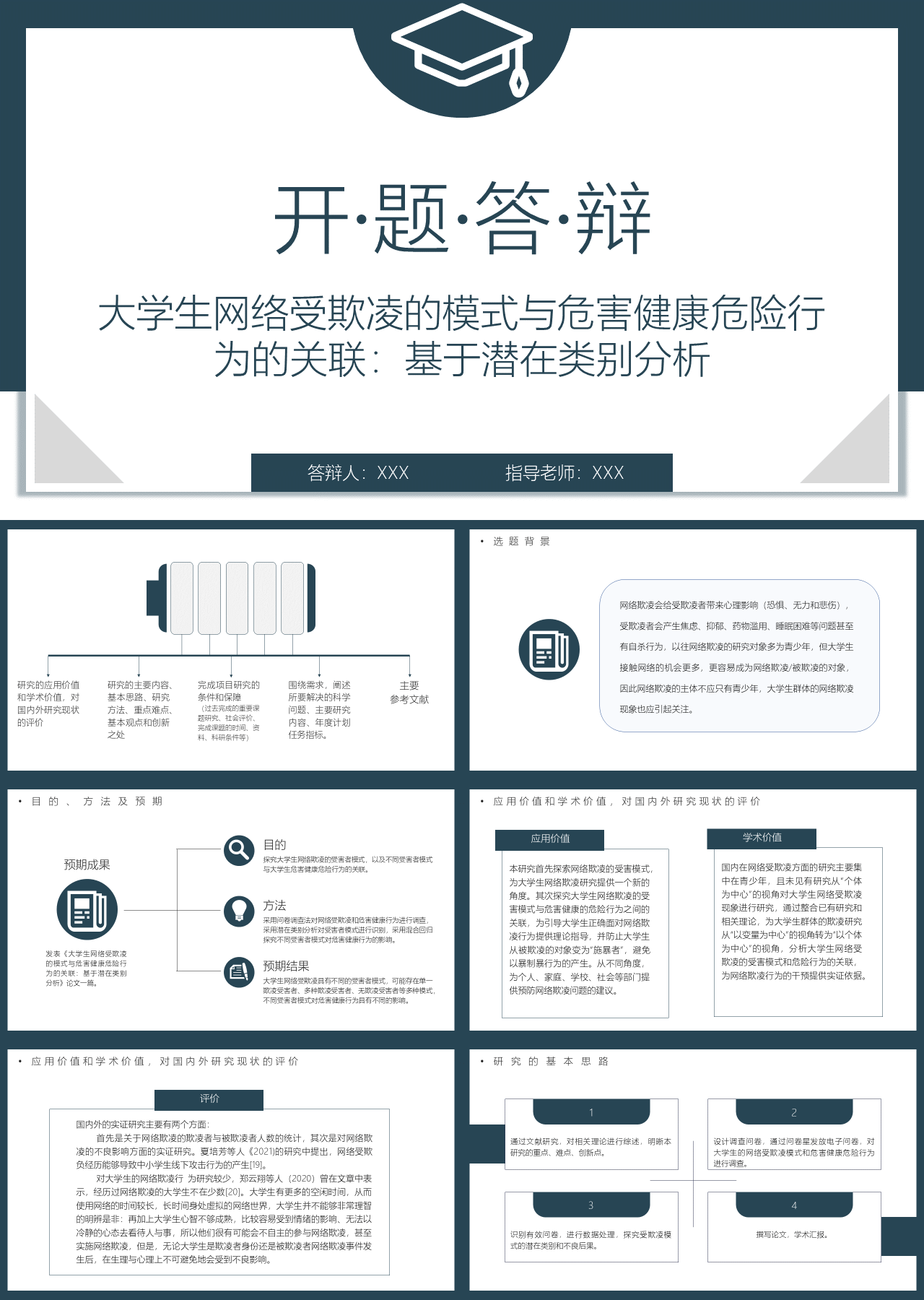 简单静态简约论文答辩大学生网络受欺凌的模式与危害健康危险