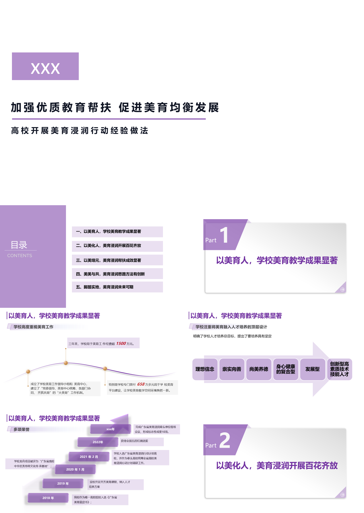 标准动态紫色工作汇报高校开展美育浸润行动经验做法