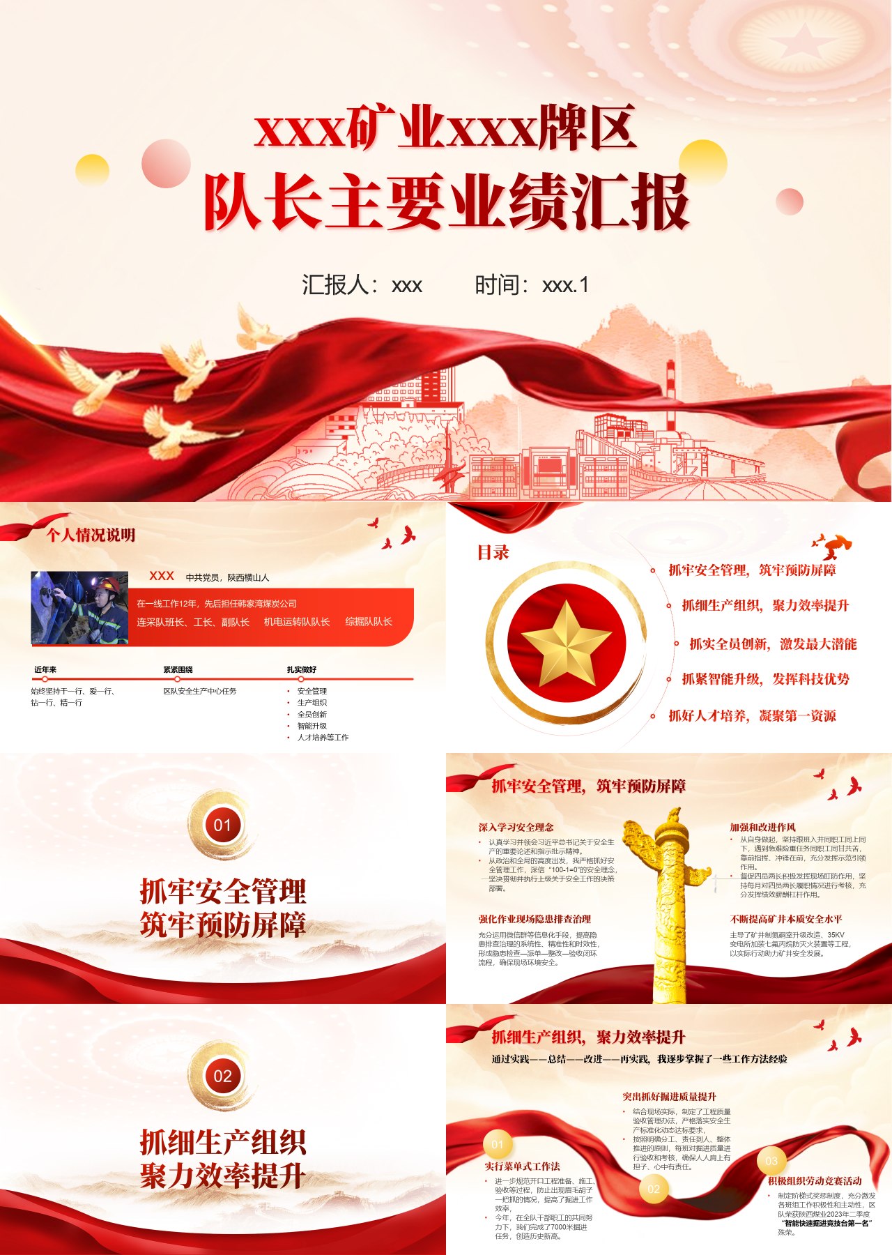 高端静态红色队长主要业绩汇报