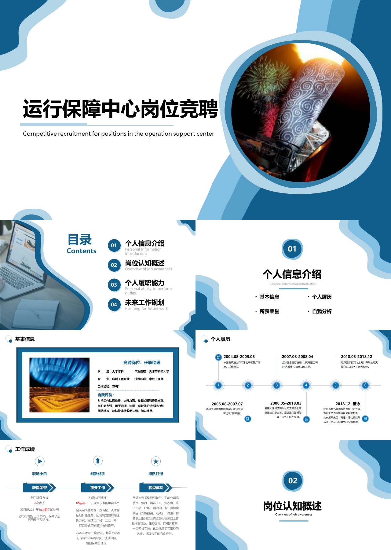 标准静态蓝色岗位竞聘运行保障中心