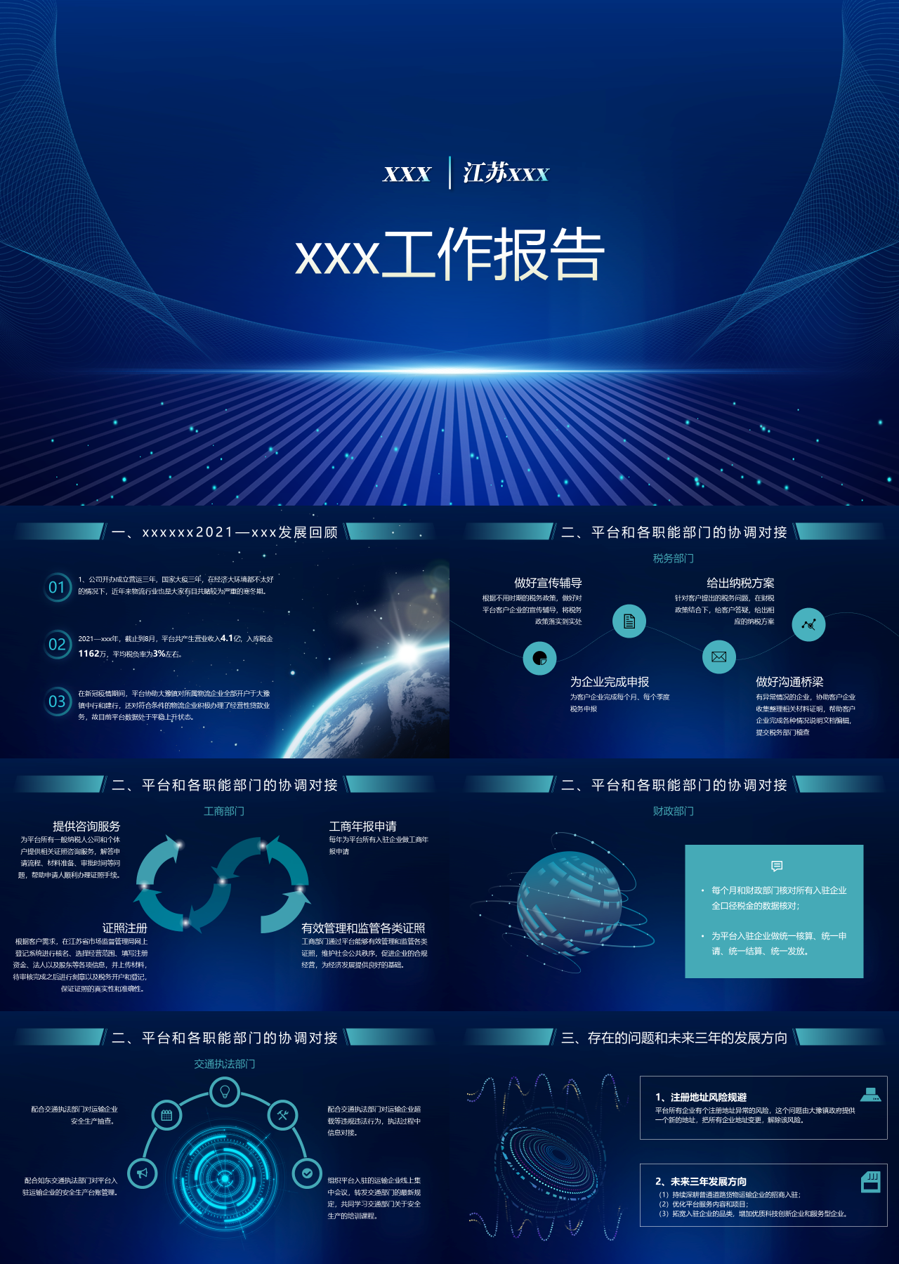精美动态科技风工作报告