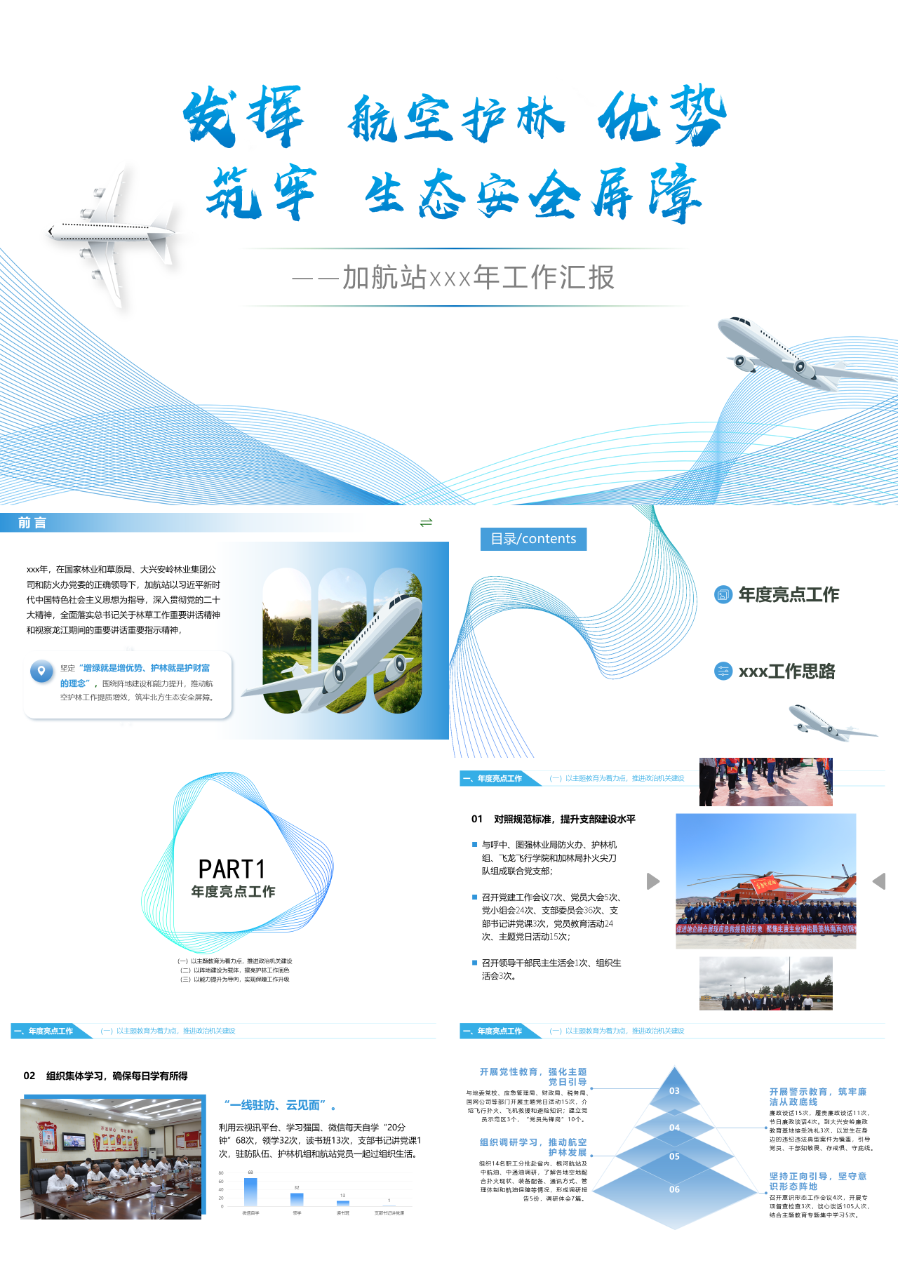 标准动态简约工作汇报发挥航空护林优势