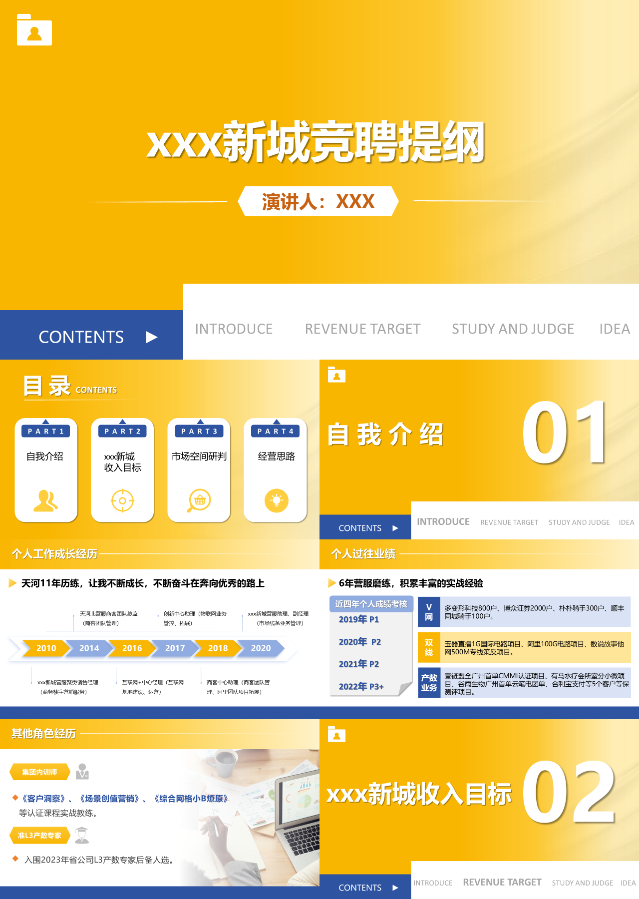 标准静态黄色新城竞聘提纲