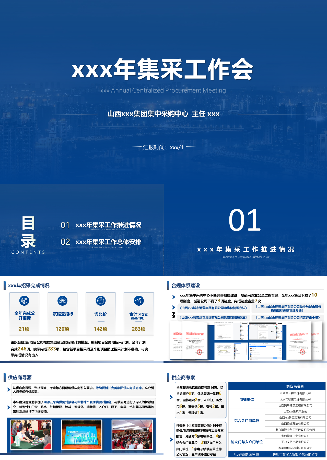 标准静态蓝色集采工作会
