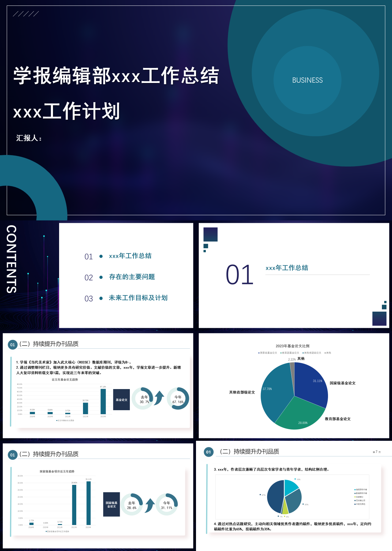 标准静态蓝色学报编辑部工作总结