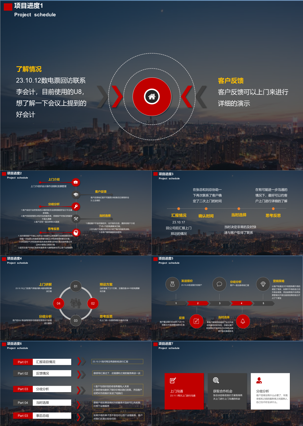 标准动态黑红工作汇报项目进度