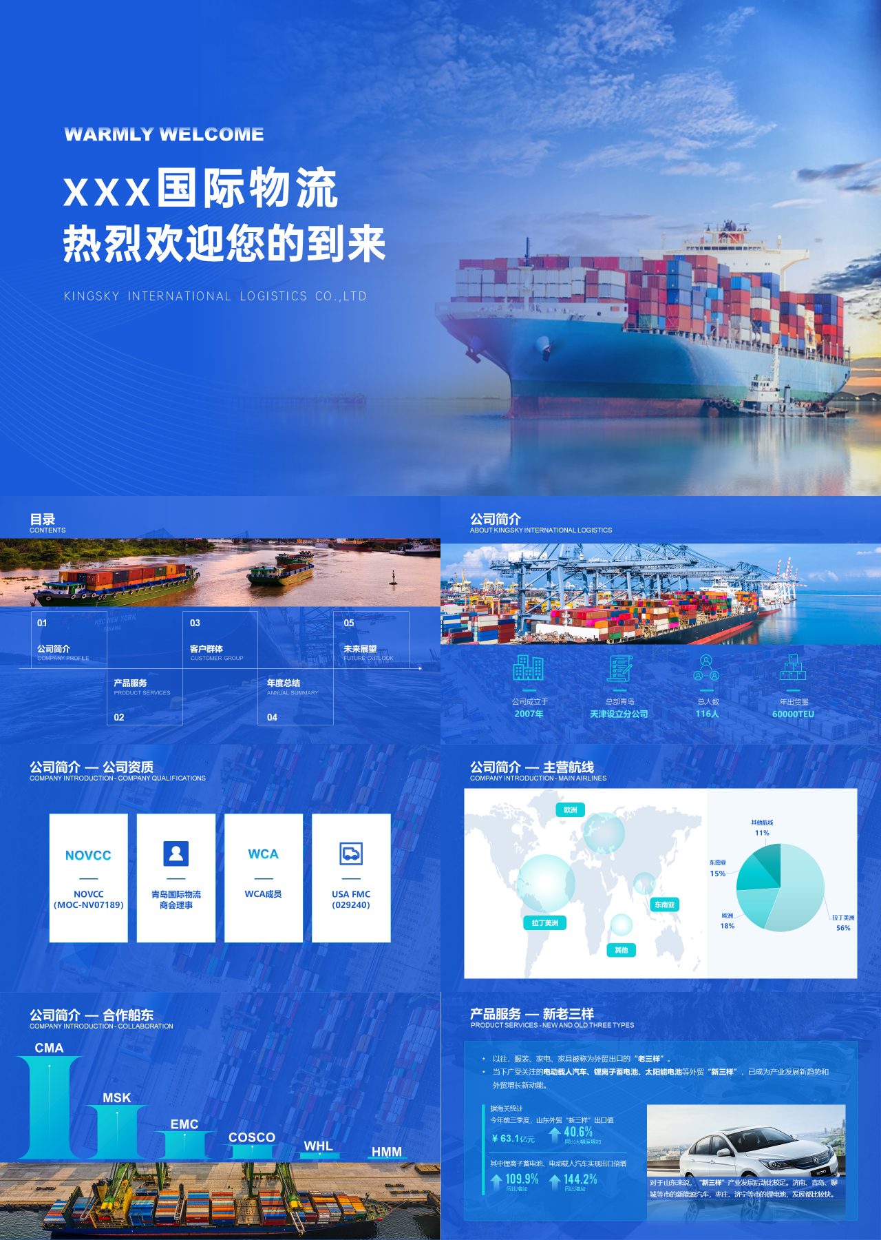 标准静态科技风企业宣传国际物流