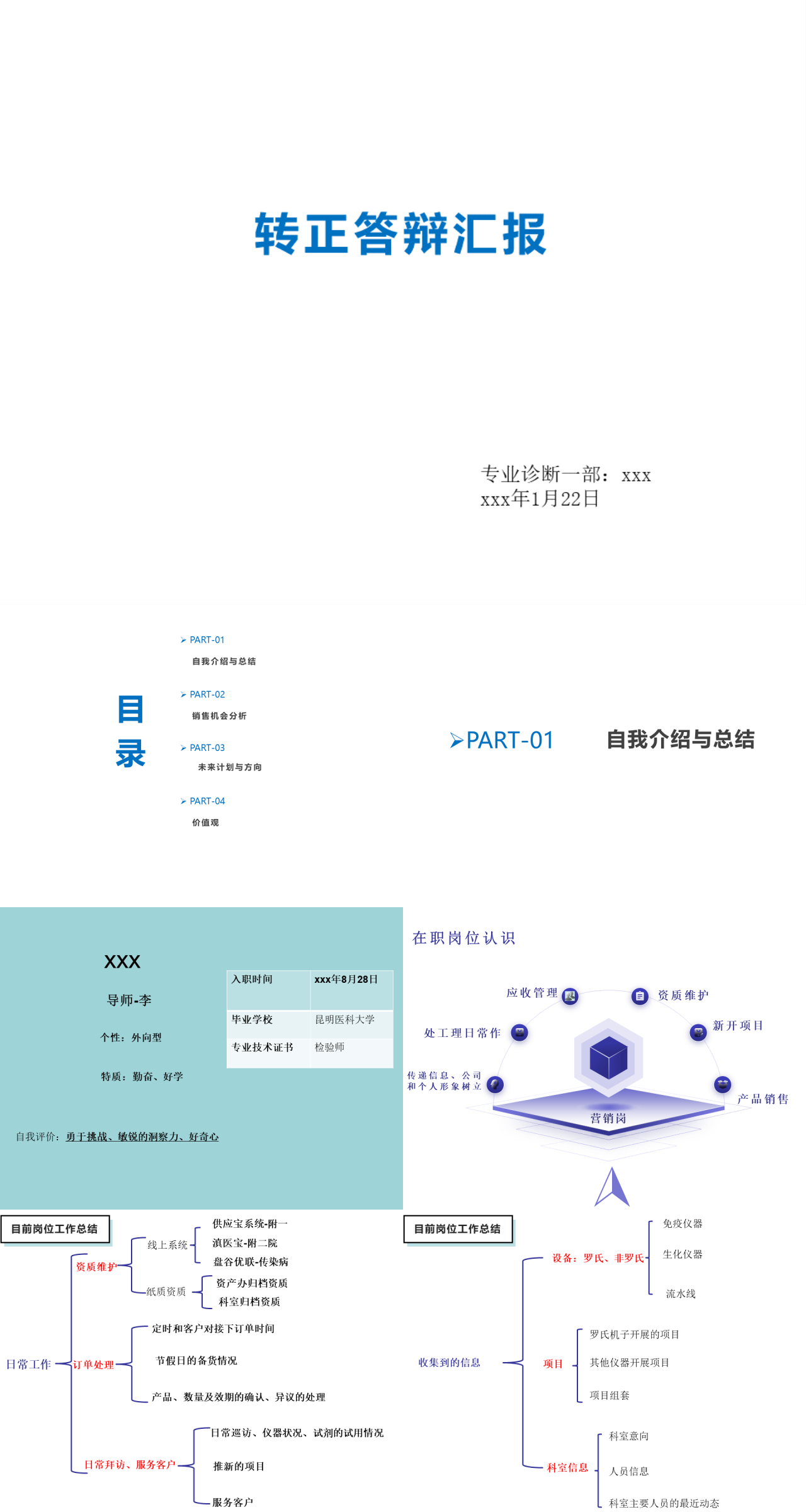 简单静态简约转正答辩汇报