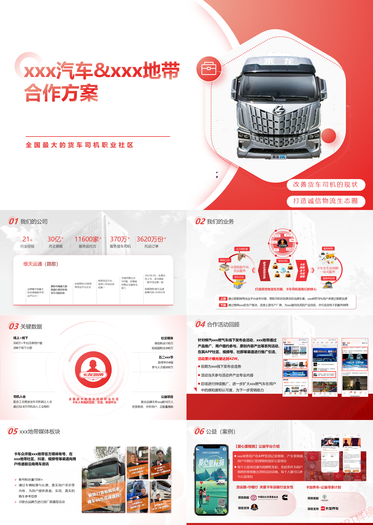 精美静态红色汽车合作方案