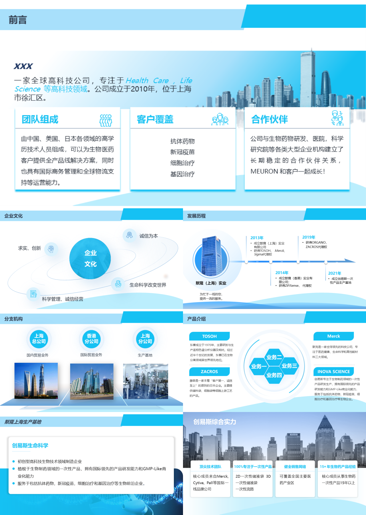标准静态蓝色企业宣传