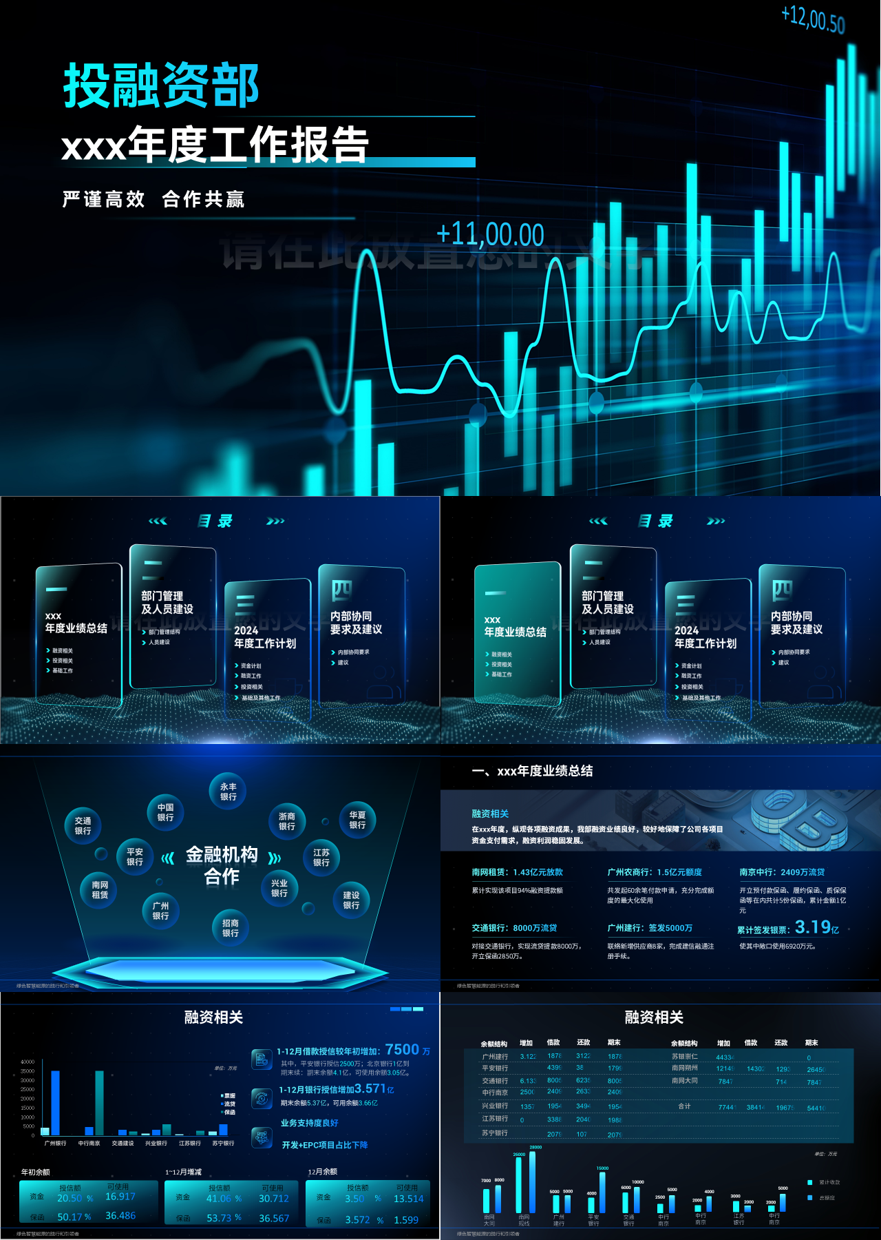 高端静态科技风年度工作报告