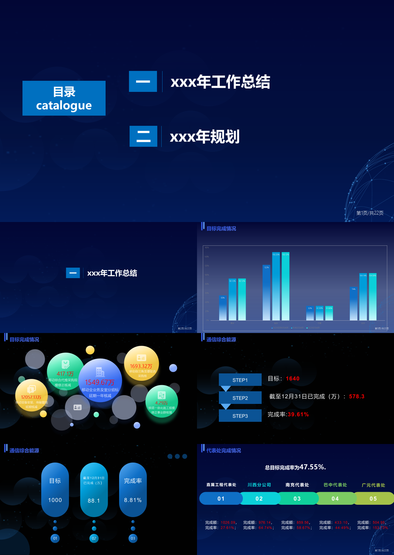 标准静态深色工作总结及工作规划