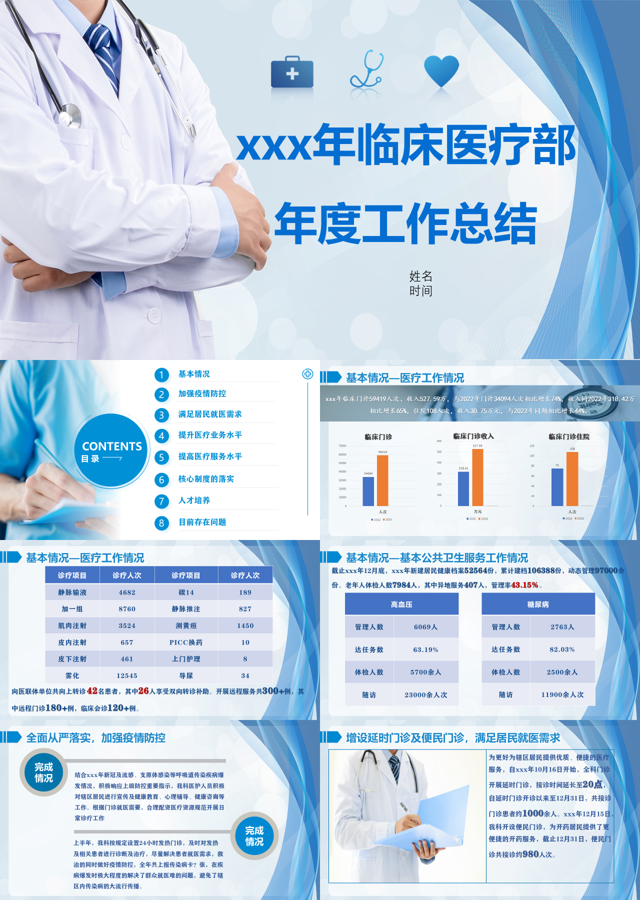 标准动态蓝色年度工作总结
