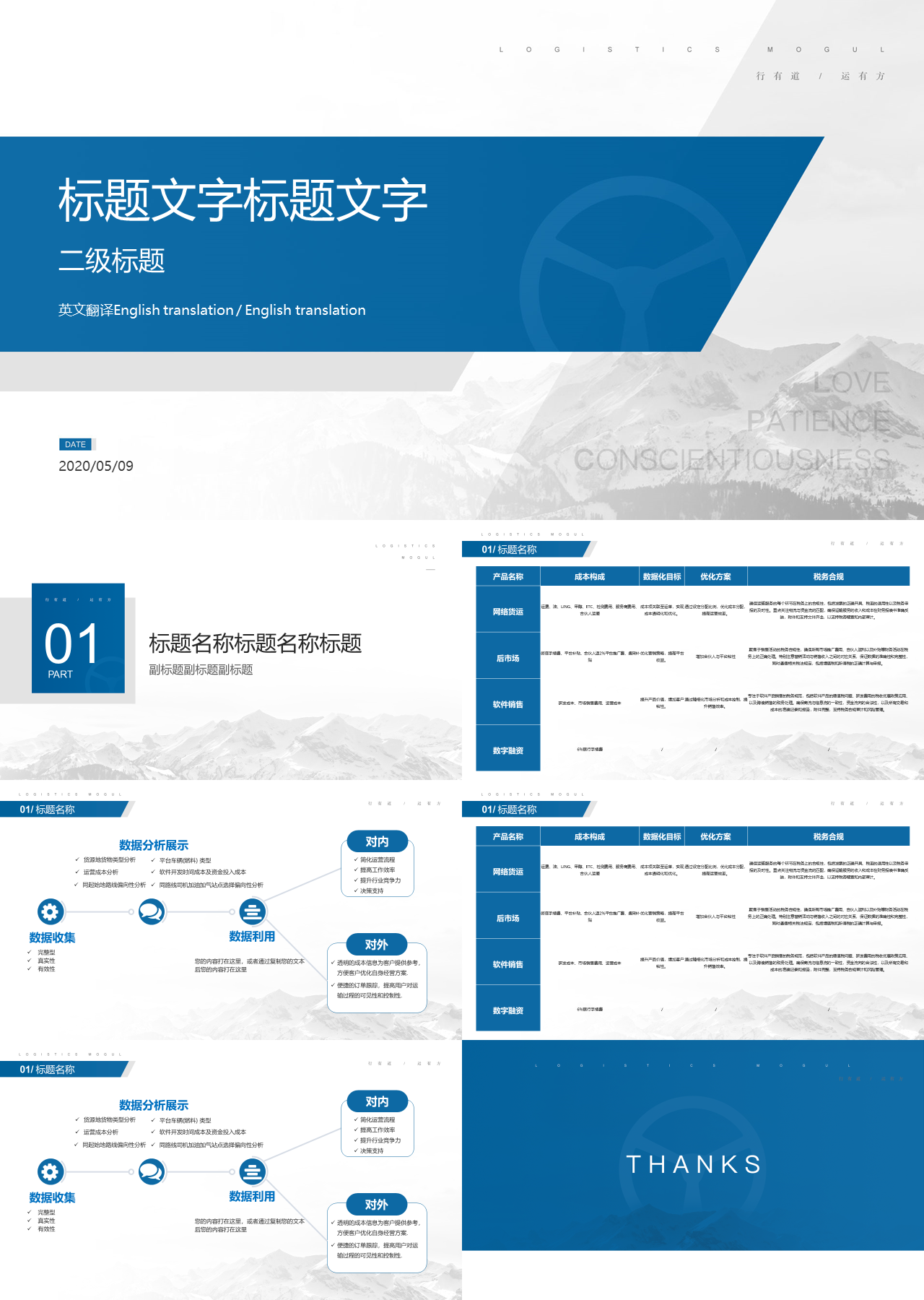 标准静态蓝色企业宣传类模板