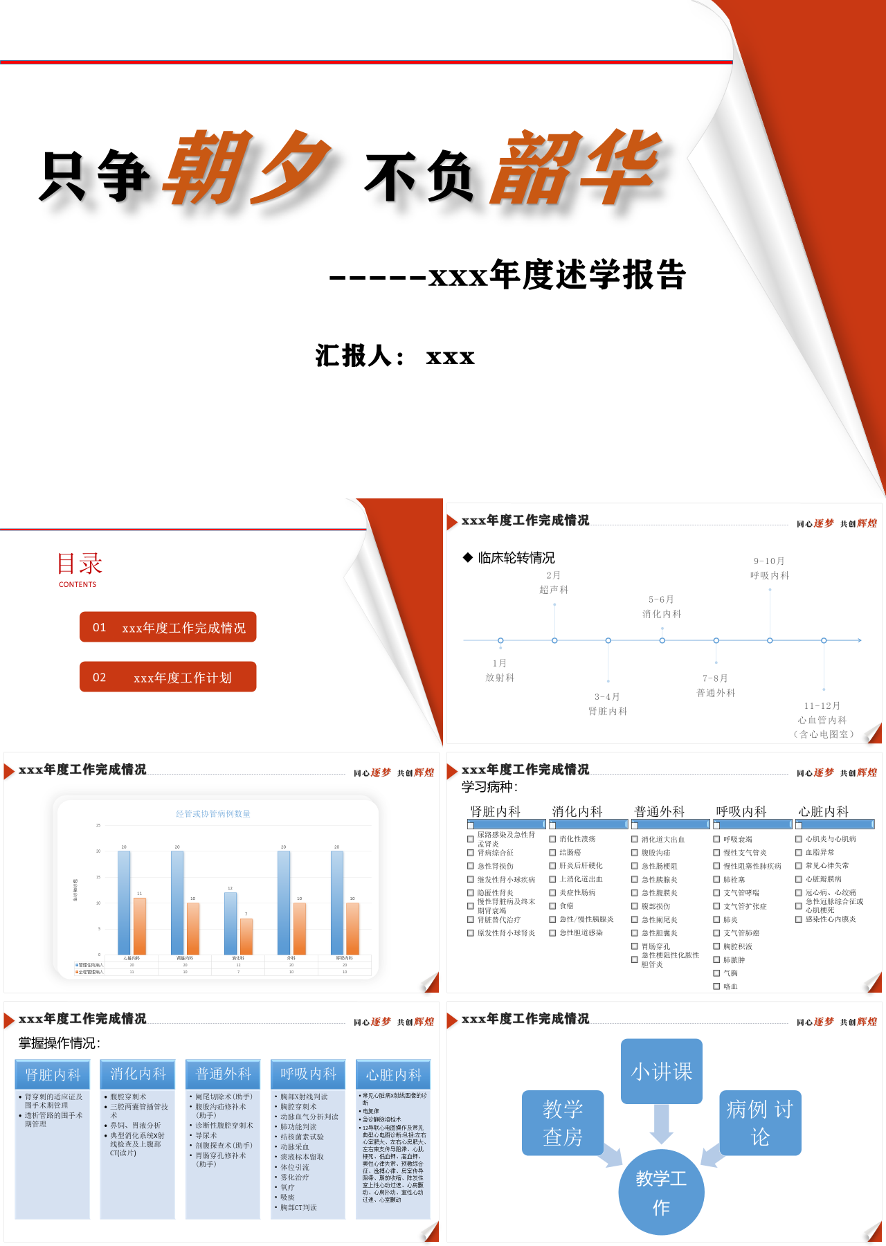 标准静态橙色年度述学报告