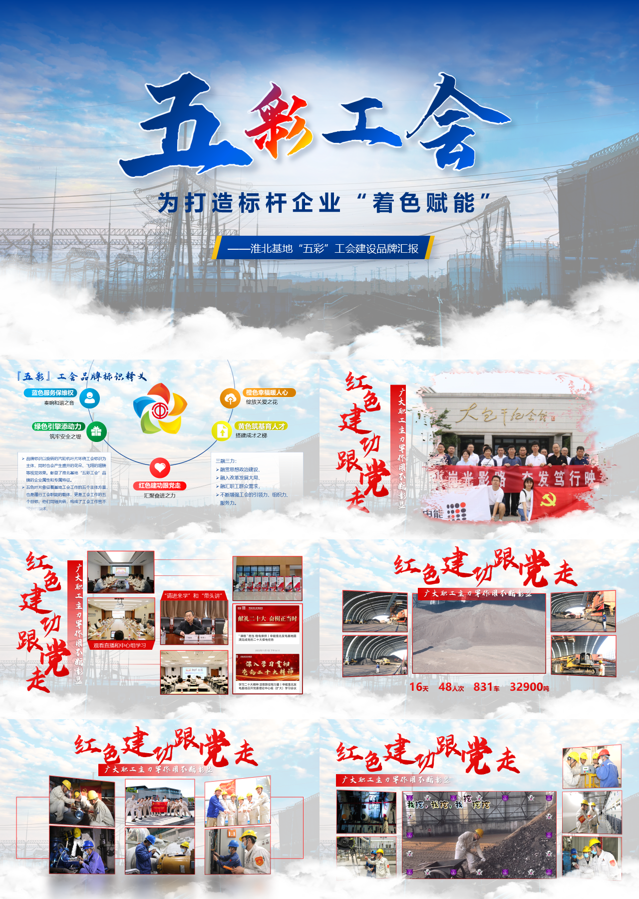高端动态五彩工作汇报淮北基地建设品牌汇报