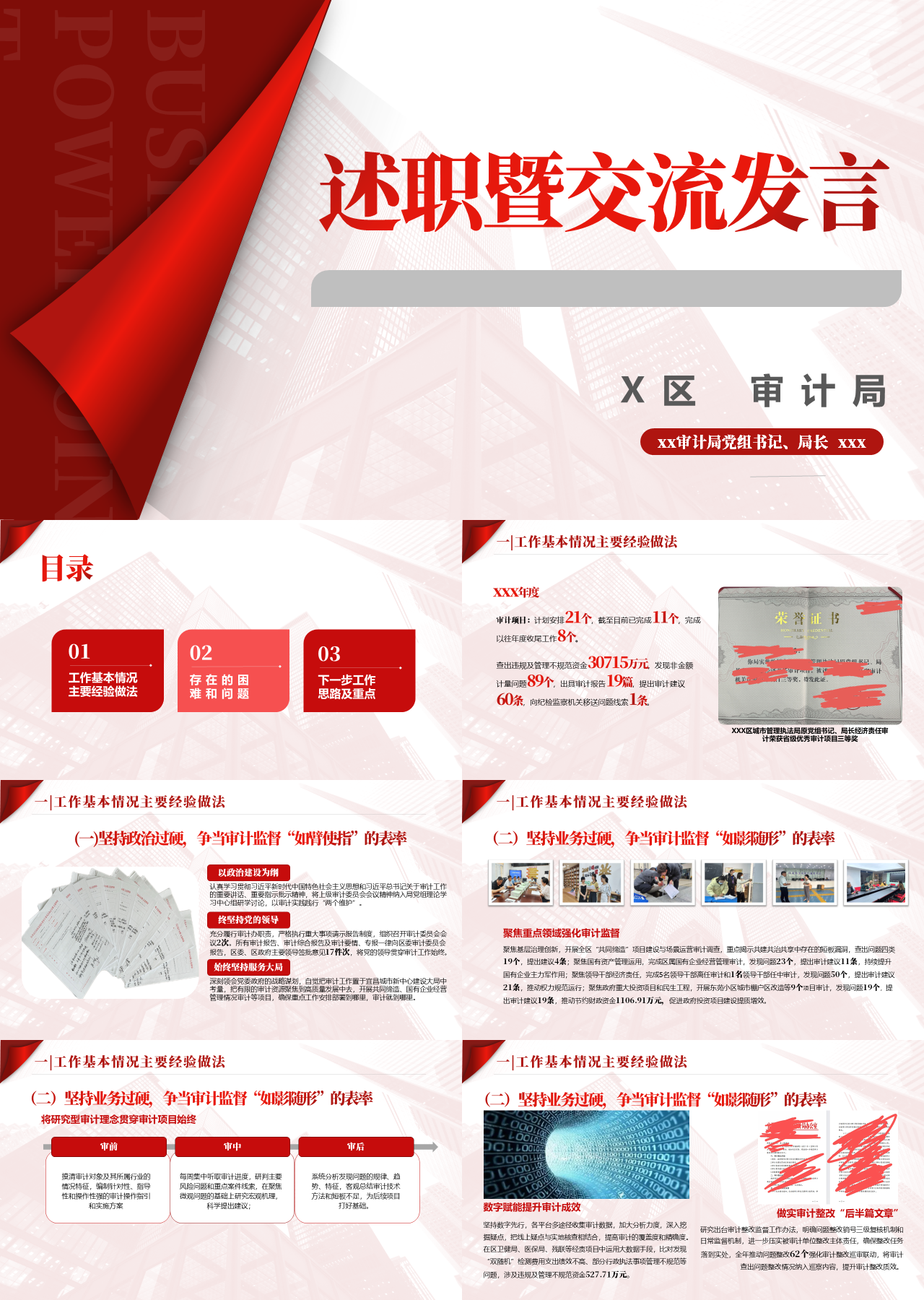 标准静态红色述职暨交流