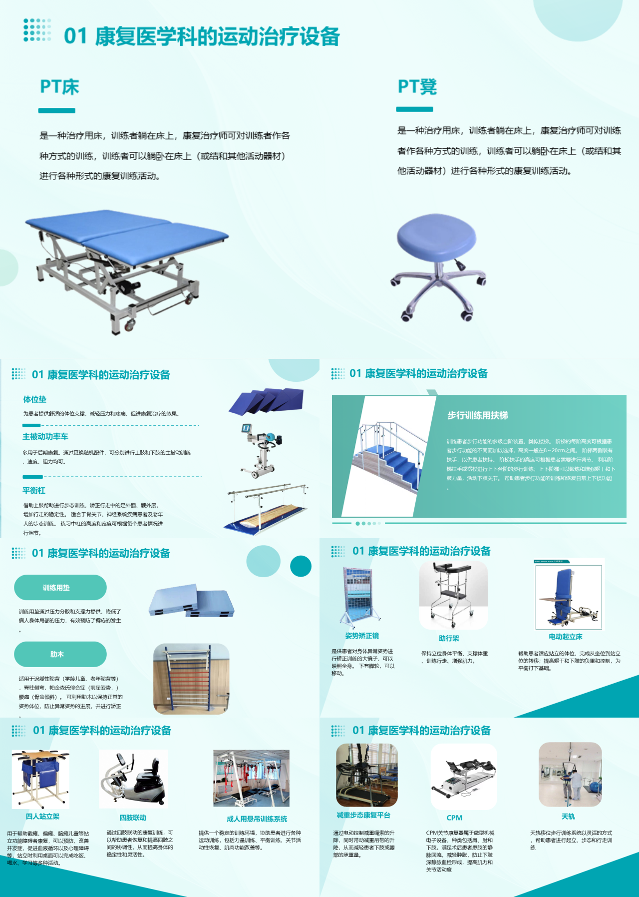 标准静态绿色产品推介康复医学科设置及设备